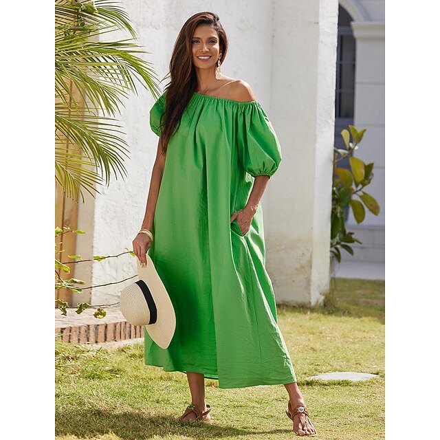 sachin and babi light blue dress Women's Allover Print Off Shoulder Split Shirred A Line Maxi Dress Sho   Divahotcouture