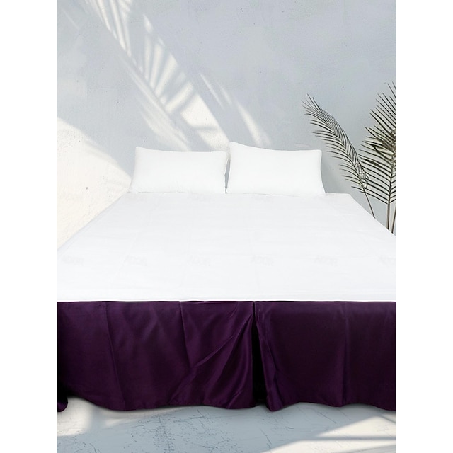  Matte Pleated Satin Bed Skirts