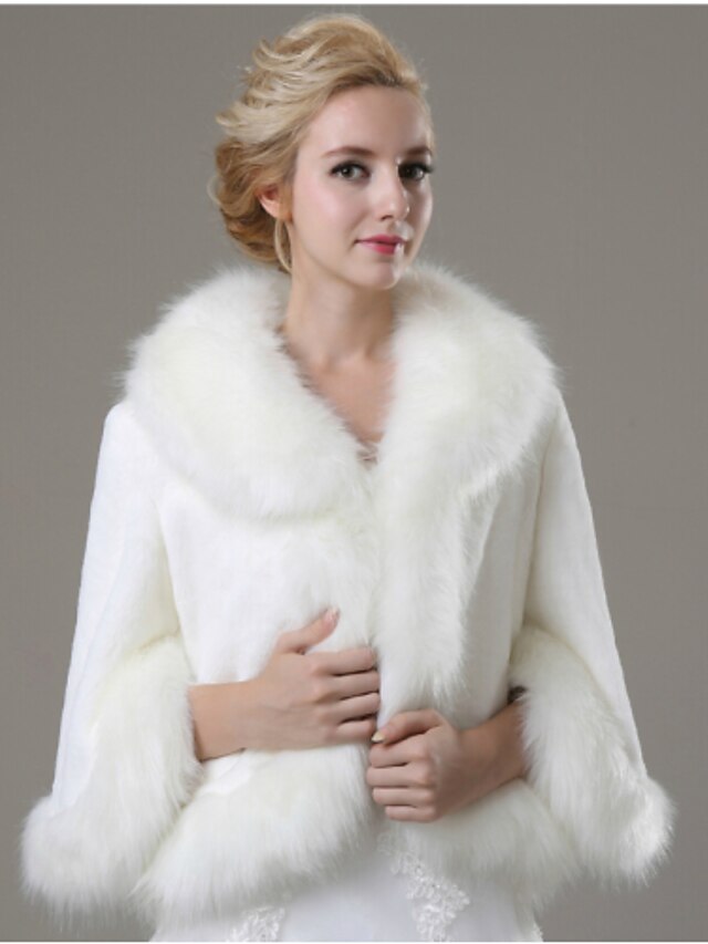  Long Sleeve Coats / Jackets Faux Fur Wedding / Party Evening / Casual Fur Coats With
