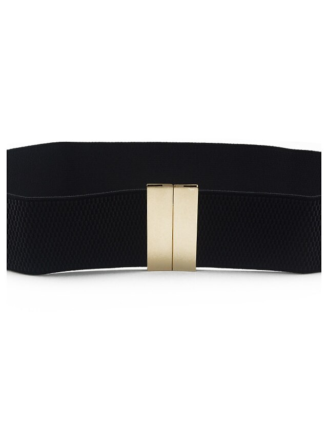  Women's Buckle Black White Party Wedding Street Dailywear Belt Pure Color / Basic / Red / Fall / Winter / Spring