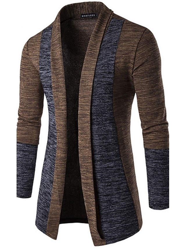  Men's Daily V Neck Solid Cardigan Sweater