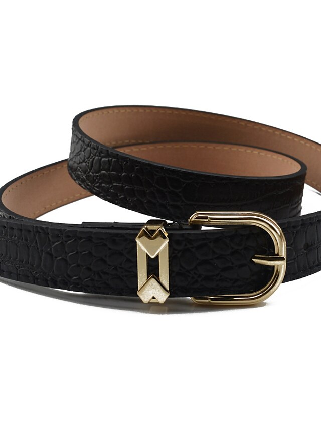  Women's Work Leather / Alloy Skinny Belt - Solid Colored / All Seasons