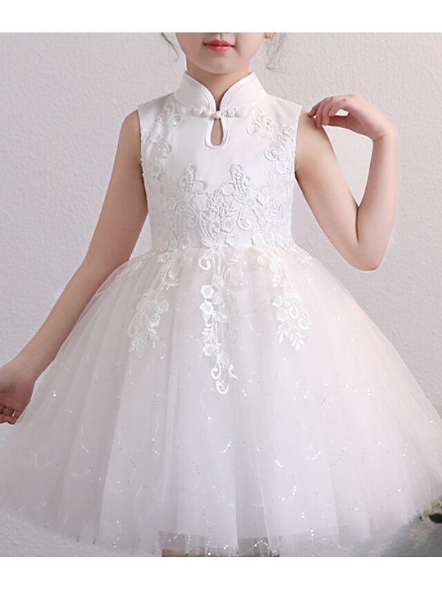  Mädchen' Ärmellos Einfarbig 3D-gedruckte Grafik Kleider Basic Kleid kinderkleidung
