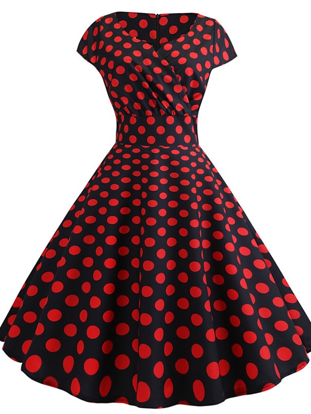  Women's A-Line Dress Short Mini Dress - Sleeveless Color Block V Neck Basic Red S M L XL XXL