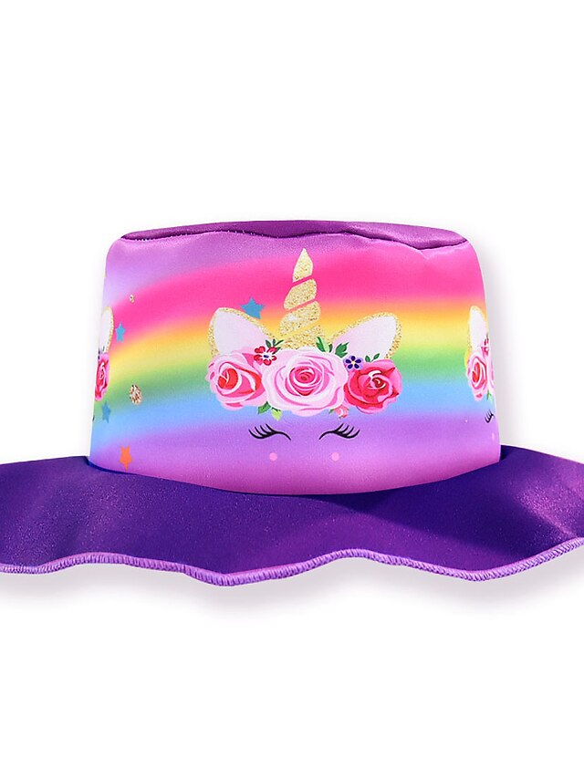  Kids Girls' Sweet Cartoon Spandex Hats & Caps Purple / Fuchsia One-Size