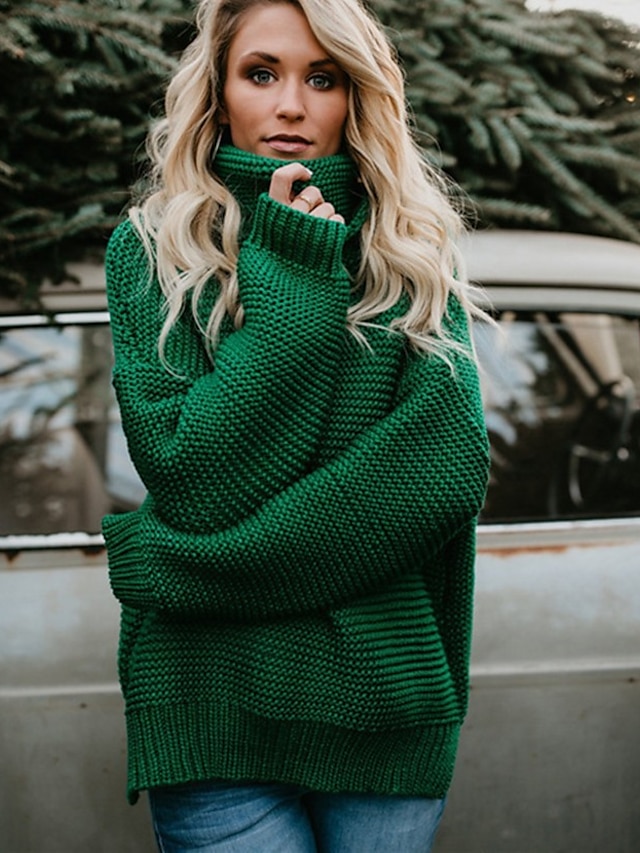  Women's St Patrick's Day Casual Turtleneck Sweater