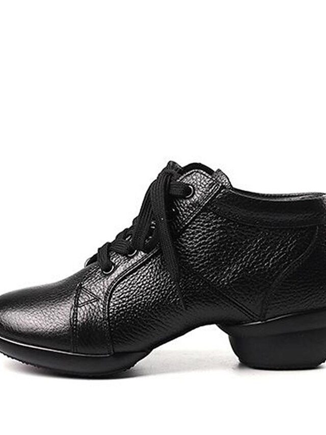  Women's Dance Sneakers Sneaker Thick Heel Leather White / Black / Performance / Practice