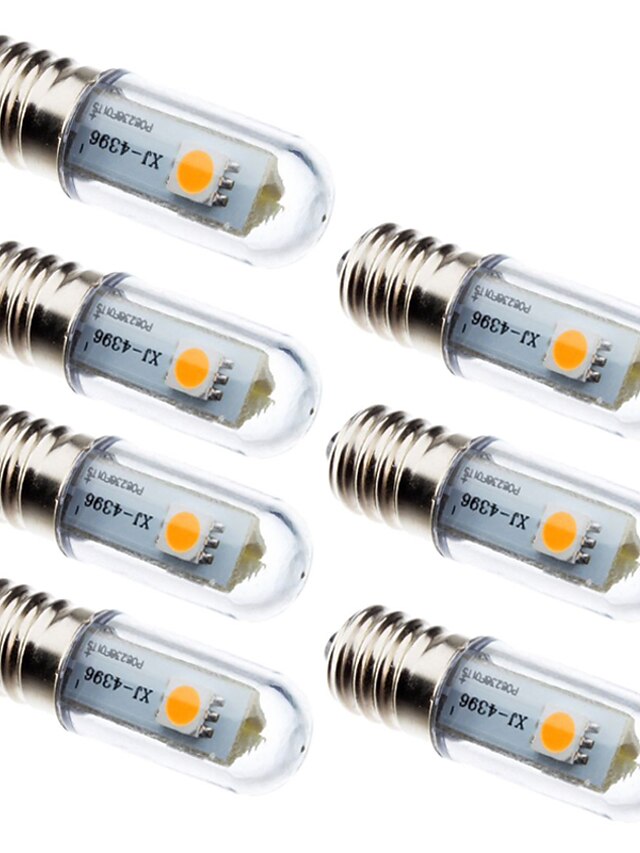  7stk 0.5 W LED-kolbepærer 15 lm E14 3 LED Perler SMD 5050 Dekorativ Varm hvid Hvid 100-240 V