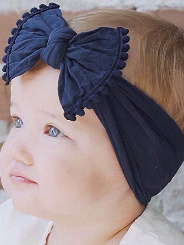  Toddler / Infant Boys' / Girls' Vintage / Active / Sweet Black / White / Blue Patchwork / Solid Colored / Tribal Bow / Mixed Color / Patchwork Nylon Hair Accessories Black / Wine / White One-Size