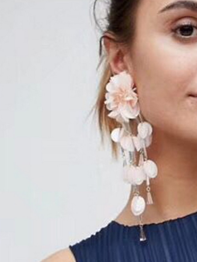  Women's Earrings Geometrical Precious Earrings Jewelry Pink For Daily