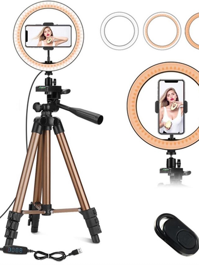  7.87inch(20cm) Selfie Ring Light Night Light Tiktok Light Youtube Video Color-Changing / Dimmable / Adjustable Selfie Light Remote Control 2pcs