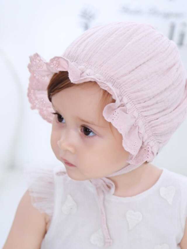  Kids Unisex Solid Colored Hats & Caps Blushing Pink / White