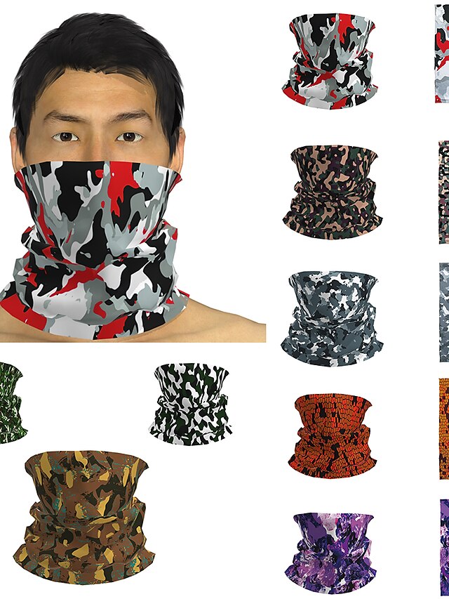  Herre / Unisex 3D-tryk Kvadratisk tørklæde / Uendelighedshalstørklæde / Slør - Trykt mønster / Farveblok Multifunktionel