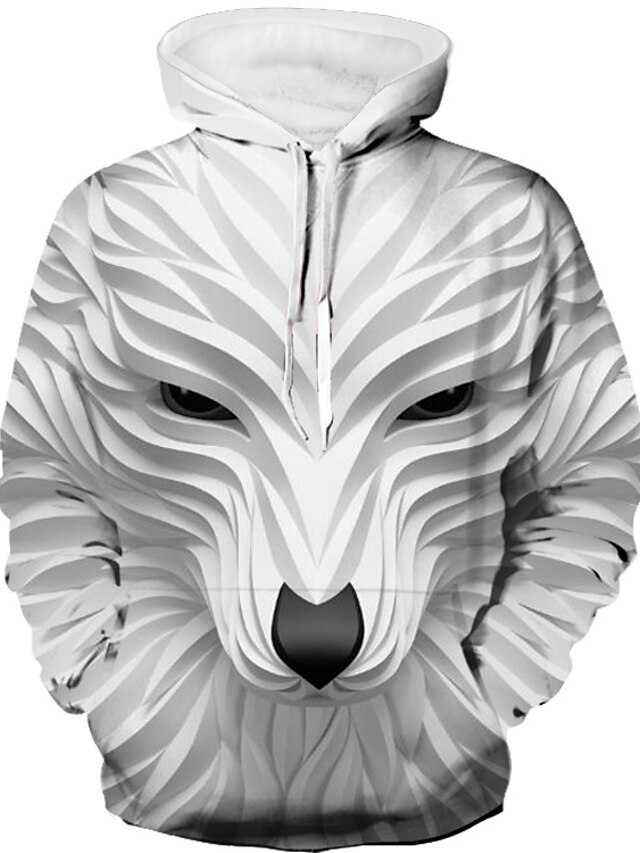  Men's Plus Size Hoodie 3D Print Punk & Gothic Exaggerated Hoodies Sweatshirts  Long Sleeve White Yellow / Fall