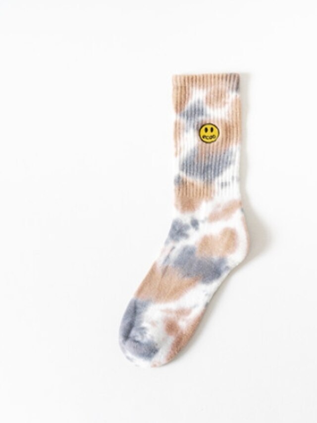 Men's 1 Pair Socks Warm Reactive Print Cotton EU40-EU46