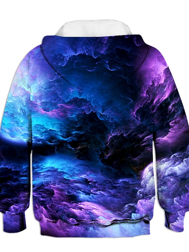  Boys' Galaxy Tie Dye Pullover Hoodie 2-12 Years