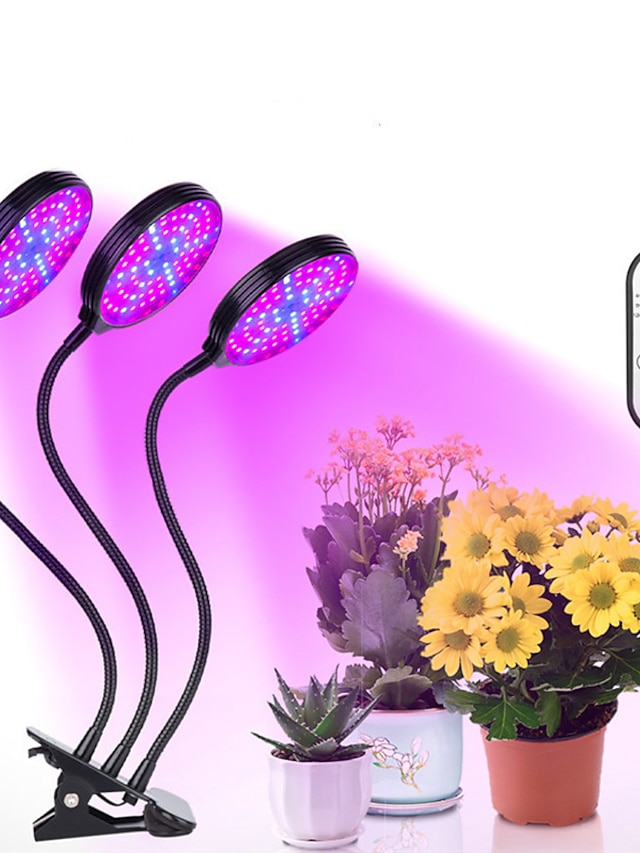  luz de cultivo luz de cultivo de plantas led 45w atenuación usb led luz de crecimiento lámparas de plantas led temporizador de lámpara fito de espectro completo para plantas de semillero de flores