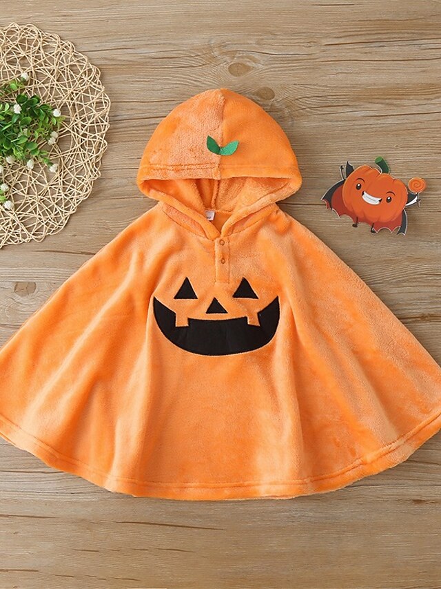  Kids Girls' Blouse Sleeveless Solid Colored Halloween Print Orange Children Tops Basic Halloween