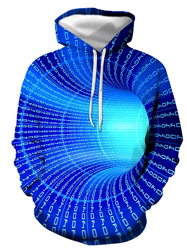 Men's 3D Print Optical Illusion Hoodie Sweatshirt