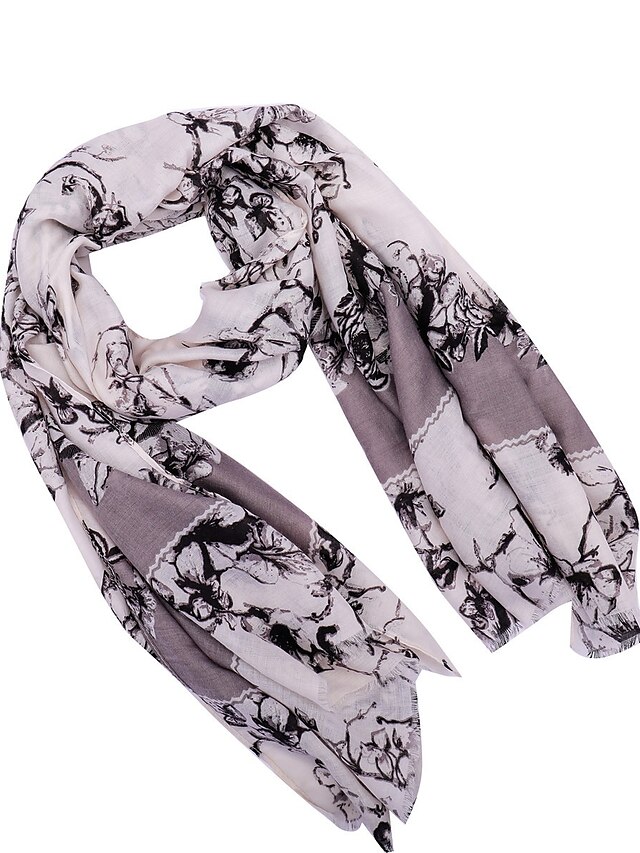  Women's Active Rectangle Scarf - Floral Washable