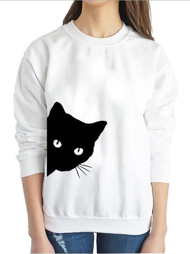  Women's Pullover Sweatshirt Graphic Text Letter Daily Weekend Basic Casual Hoodies Sweatshirts  White Black Blushing Pink