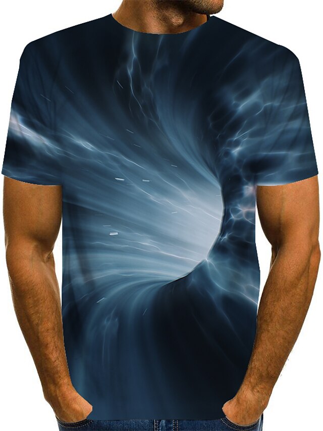  Herren Hemd T Shirt Graphic 3D-Druck Rundhalsausschnitt Schwarz Rote Blau Purpur 3D-Druck Übergröße Täglich Kurzarm Bedruckt Bekleidung Übertrieben Basic