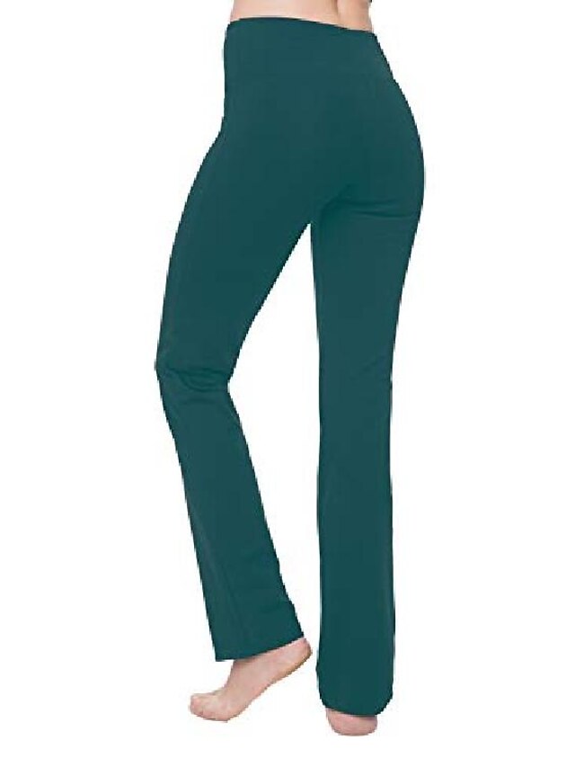  straight leg yoga pants high waist workout leggings for women plus size petite  inseam length