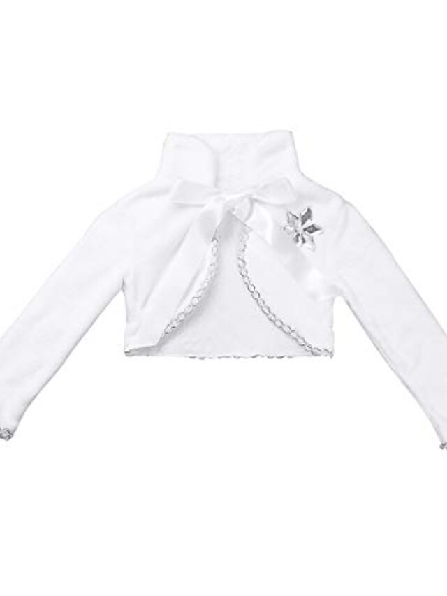  Kid's Little Girls' Sweater & Cardigan Solid Color White Dresses Baby
