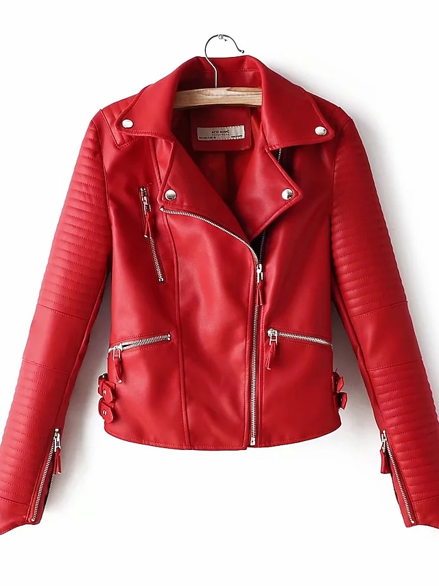  chaqueta de cuero roja a medida para mujer sna - chaquetas de cuero a medida para mujer