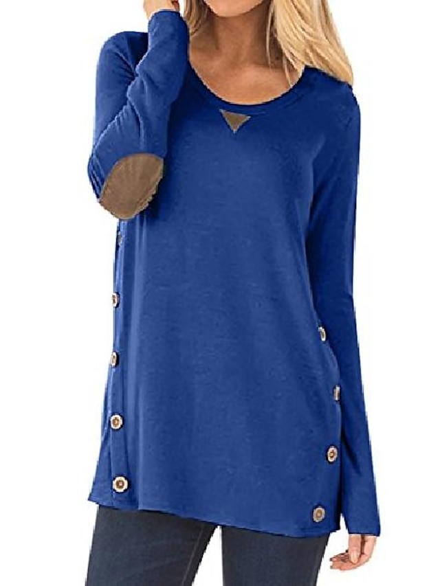  Robe en Tricot Femme Couleur unie Usage quotidien Mode Décontracté Quotidien 100 % Polyester Pulls Capuche Pulls molletonnés Standard Bleu Ciel Rouge vin Bleu