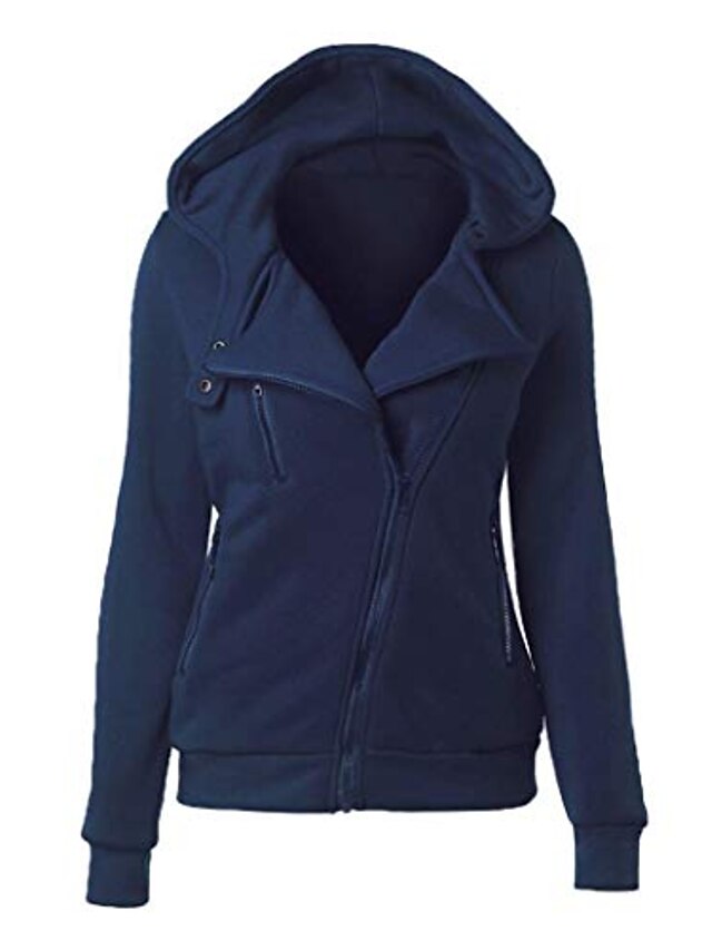  Damen Sport Polyester Mantel Oberteile Wasser-Blau
