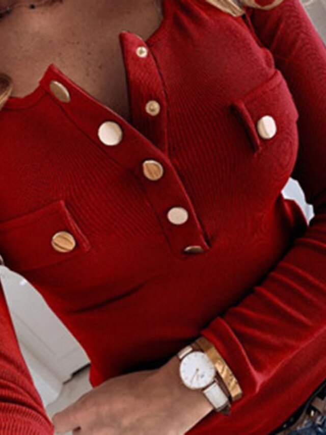  Cardigan Un sweatshirt pullover Pull Cardigan Sauteur Femme Tricoter Tricoté Couleur unie Col Ras du Cou à la mode Manches Longues Automne L'hiver Blanche Noir S M L / Mince