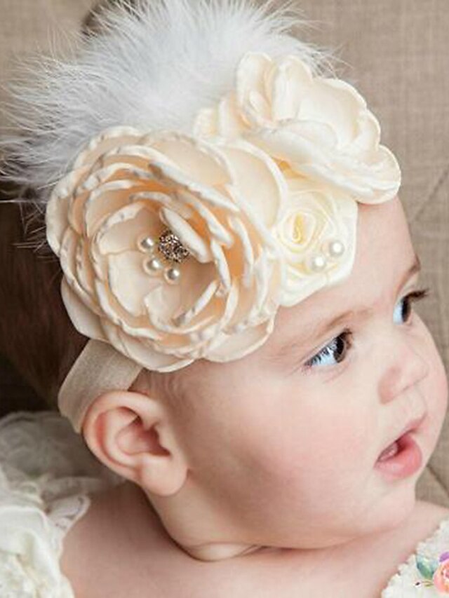  1pcs Infant Girls' Sweet Floral Floral Style Hair Accessories White / Red / Blushing Pink