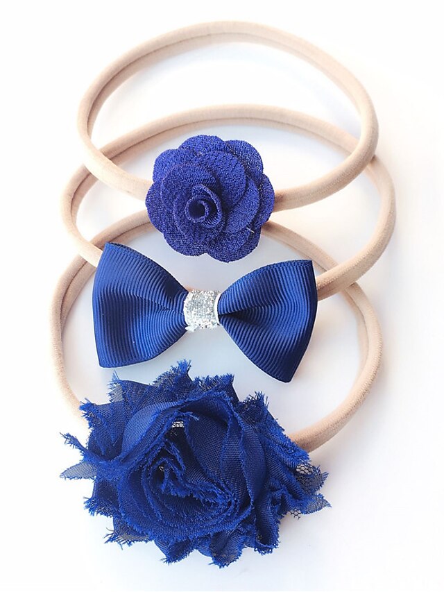  3 pièces Bébé Fille Doux Fleurie Style floral / Noeud Accessoires Cheveux Bleu / Violet / Rouge