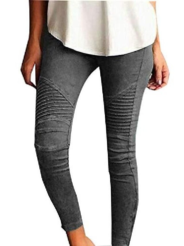  Women's Simple Basic Stylish Pocket Patchwork Pants Slacks Full Length Pants Inelastic Causal Daily Mid Waist Wine Green Blue Black Gray S M L XL XXL