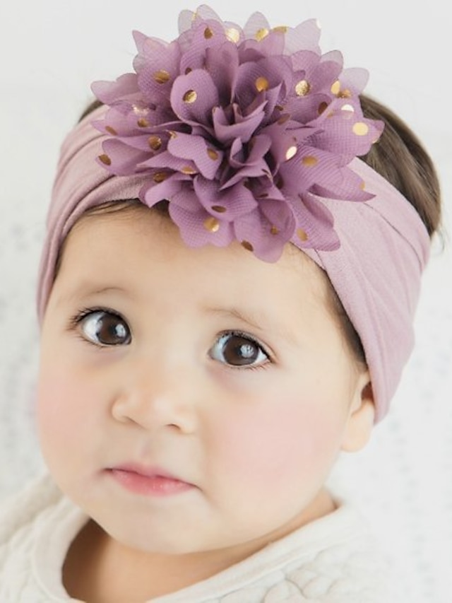  1 Stück Baby Süß Mädchen Blumenstil Blumen Haarzubehör Purpur / Gelb / Rosa / Stirnbänder