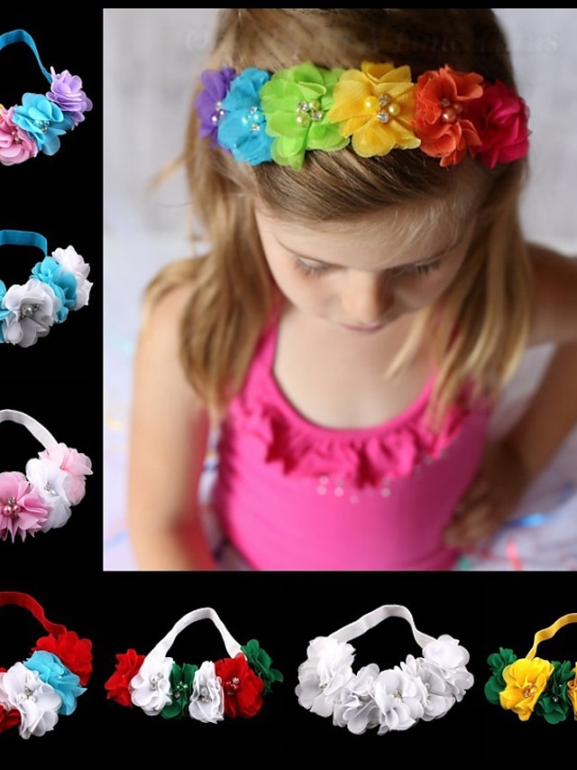  1 Stück Baby Mädchen Süß Blumen Blumenstil Haarzubehör Blau / Purpur / Gelb / Stirnbänder