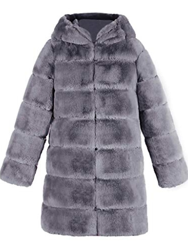  femmes élégantes fausse fourrure artificielle douce chaude sans manches gilet gilet veste gilet outwear manteau (2XL, gris 4)