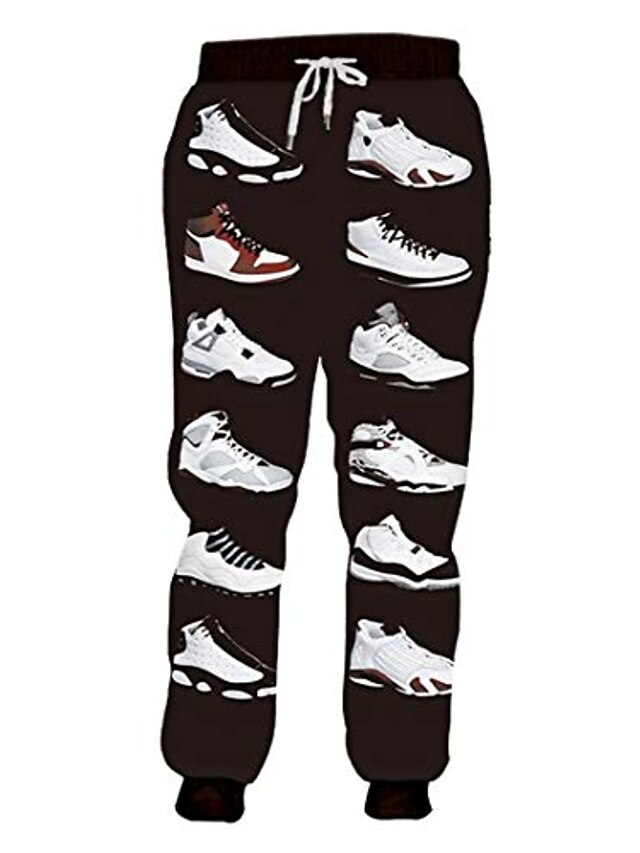  homme 3d shose imprimé hip hop décontracté porte joggers sarouel pantalons de survêtement cool jordan 23 xxxl
