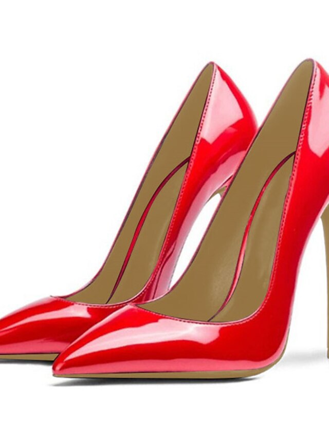  Patent Leather Stiletto Pointed Toe Heels Pumps