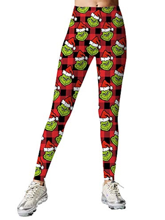  the grinch stole christmas womens full-length yoga pants fitness workout leggings