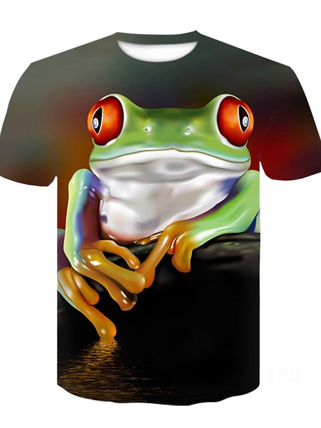  t-shirt da uomo frog rock, nera, media