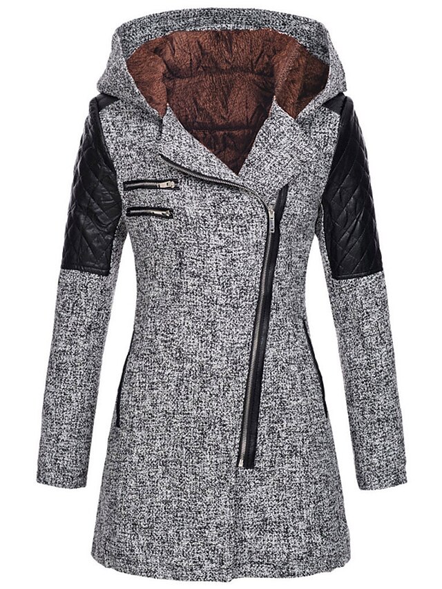  casaco feminino elegante cardigan casual grosso outwear (cinza, xl (2xl))