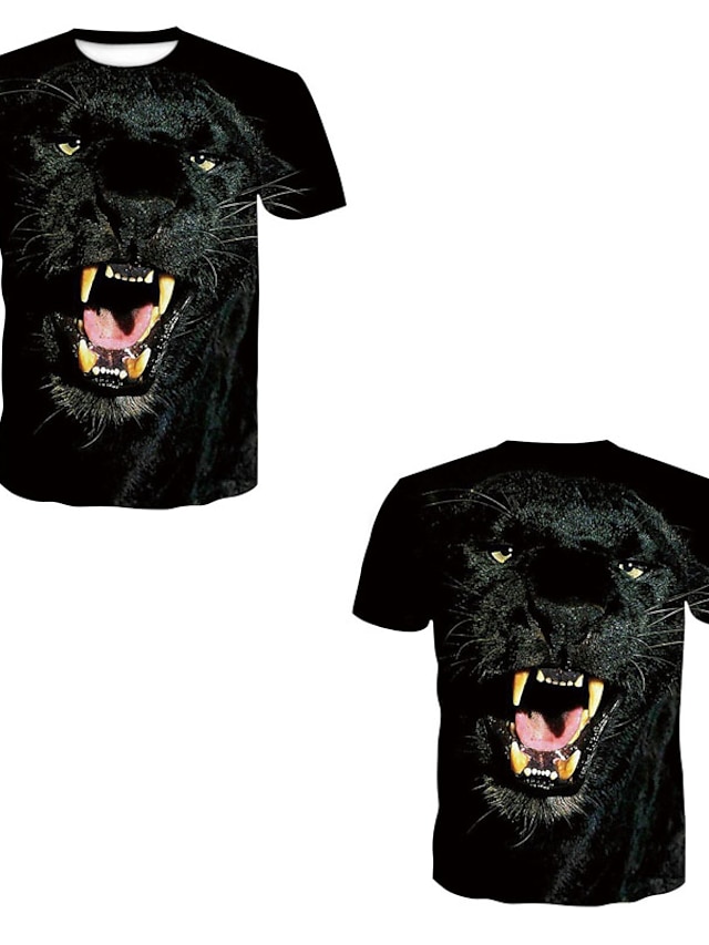  Men's T shirt Tee 3D 3D Print Crew Neck Casual Daily Short Sleeve Rivet Mesh Tops Black / Summer