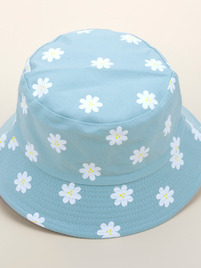  Women's Sporty Street Casual Athleisure Bucket Hat Floral / Botanical Graphic Flower Black White Hat Packable UV Protection Breathable / Cotton / Blue / Spring / Summer / Unisex