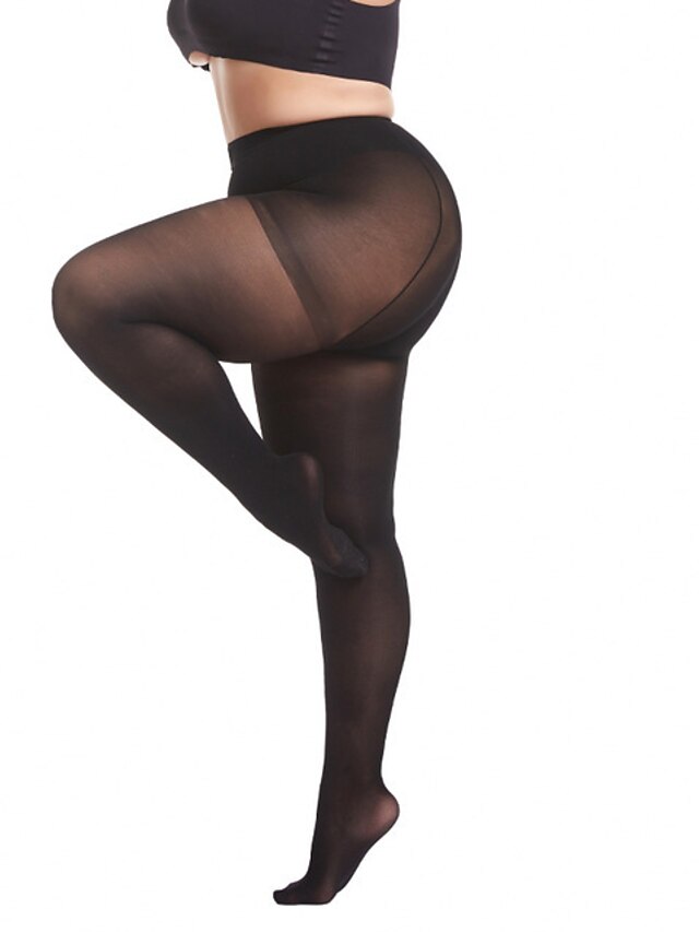  Sensual Confort Mujer Medias Color sólido Panti 60D Fino Fiesta Negro 1 Par