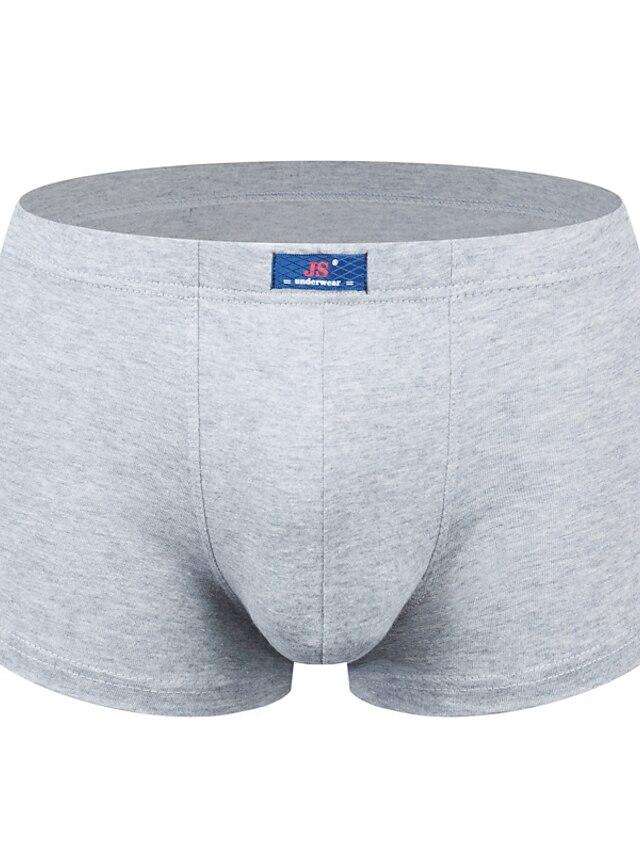  Men's Basic Boxers Underwear / Briefs Underwear Solid Color Mid Waist Stretchy 1 PC Royal Blue S