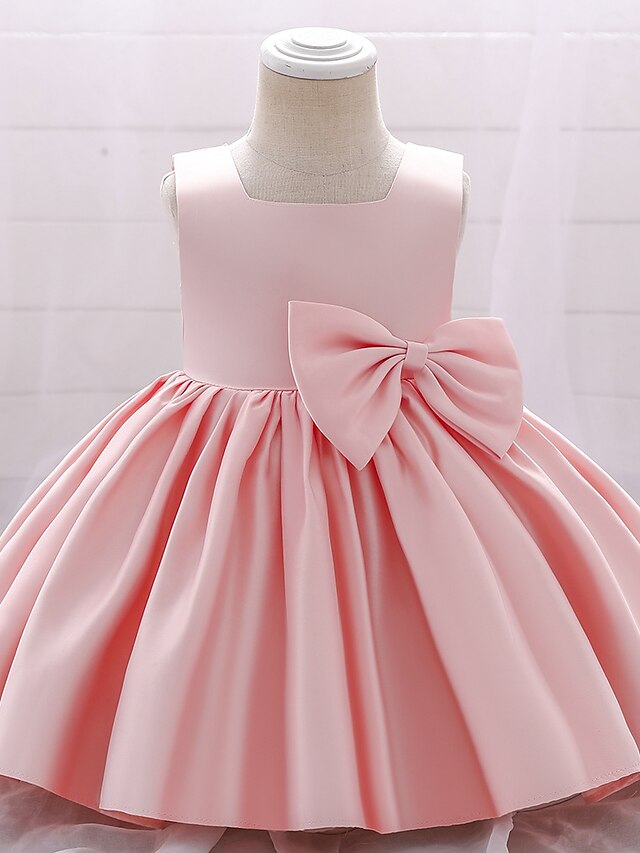  Sweet Bow Dress for Little Girls 2-6 Years