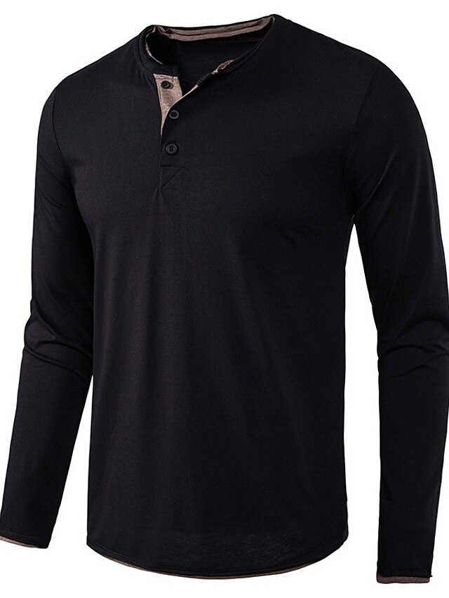 Men's Shirt Solid Color Turndown Casual Daily Long Sleeve Button-Down Tops Simple Basic Formal Fashion Blue Black Gray