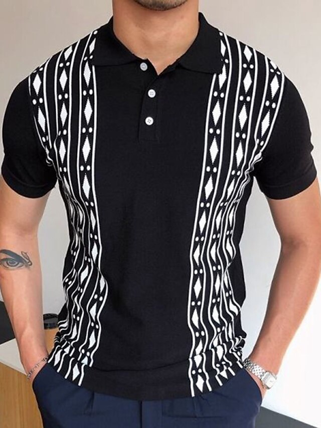  Men's T shirt Vintage Style Medium Spring & Summer Black